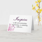 Inspireer de Kaart van de Definitie (Gele Bloem)