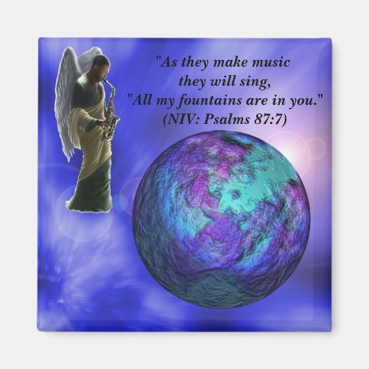 Inspireer de wereld Schrift Magnet (Voorkant)