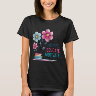 Inspireer Educate Motivate Shirt   Teacher Boho T-