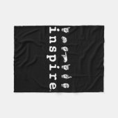 Inspireer Merk Gebarentaal Amerikaanse Gebarentaal Fleece Deken (Voorkant (Horizontaal))
