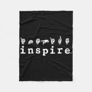 Inspireer Merk Gebarentaal Amerikaanse Gebarentaal Fleece Deken