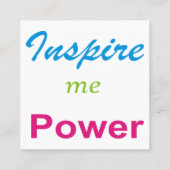 Inspireer mij geesten vierkante visitekaartje (Achterkant)