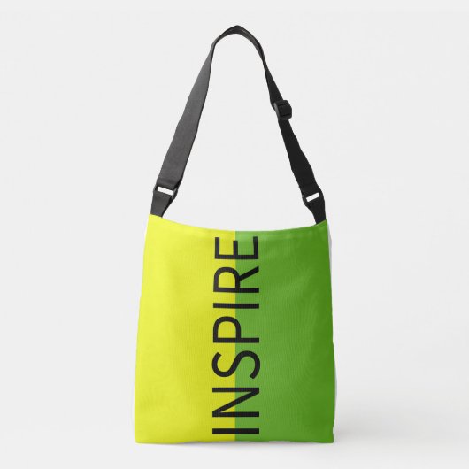 Inspireer positieve citaten crossbody tas (Voorkant)