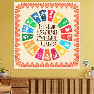 Inspireer Verandering & Duurzaamheidsdoelen Elegan Canvas Afdruk