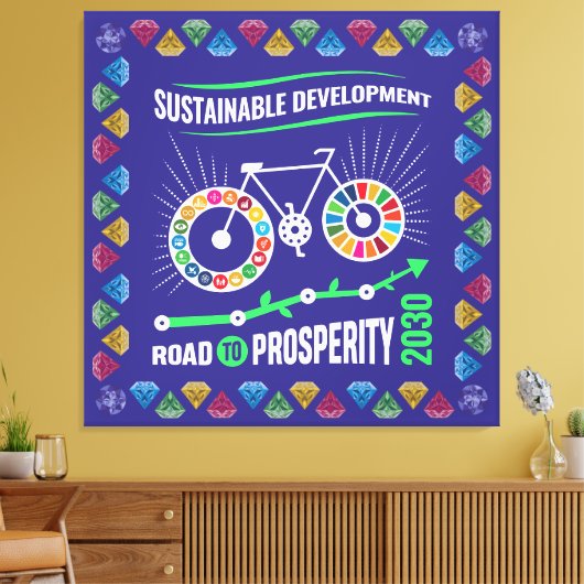 Inspireer verandering & duurzaamheidsdoelen Elegan Canvas Afdruk (Insitu (Woonkamer))