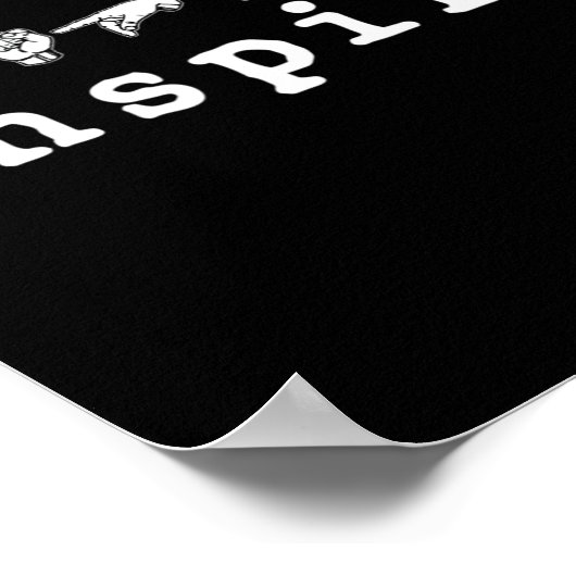 inspireert merk ASL American Sign Language Deaf Aw Poster (Hoek)