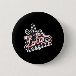 inspireren Liefde ASL ILY Hand Gebarentaal Deaf Aw Ronde Button 5,7 Cm