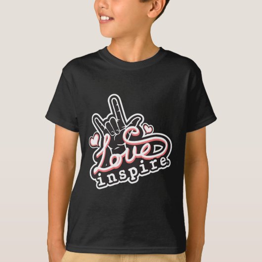 inspireren Liefde ASL ILY Hand Gebarentaal Deaf Aw T-shirt (Voorkant)