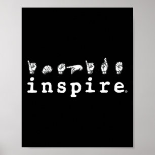 Inspireren Merk ASL Amerikaanse Gebarentaal Doof A Poster