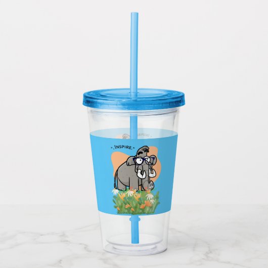Inspireren olifant acryl drinkbeker (Voorkant)
