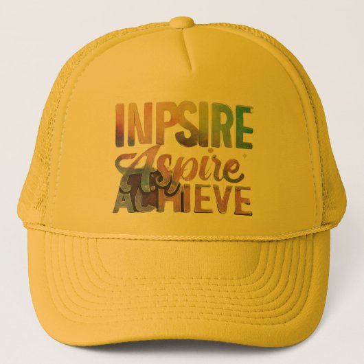"Inspireren om te bereiken" Trucker Pet (Voorkant)