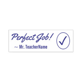 Inspireren "Perfect Job!" + Naam van aangepaste in Zelfinktende Stempel