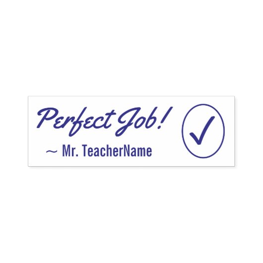 Inspireren "Perfect Job!" + Naam van aangepaste in Zelfinktende Stempel (Design)