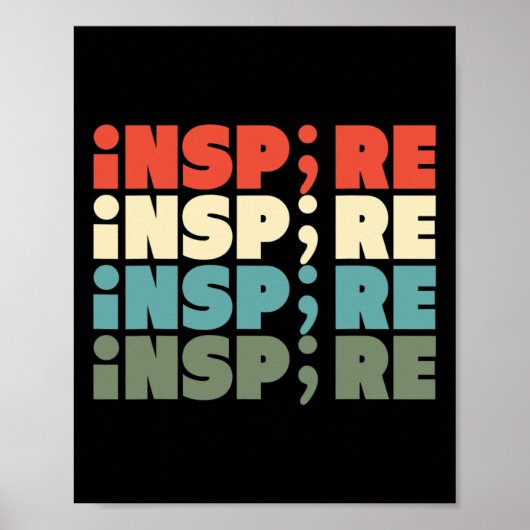 Inspireren Semicolon zelfmoord bewustzijnsproject2 Poster (Voorkant)