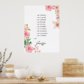 Inspireren van uw reis met affirmaties poster (Keuken)