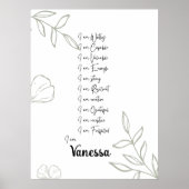 Inspireren van uw reis met affirmaties poster (Voorkant)