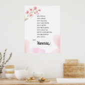 Inspireren van uw reis met affirmaties Spaans Poster (Keuken)