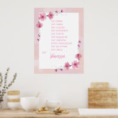 Inspireren van uw reis met affirmaties Spaans Poster (Keuken)