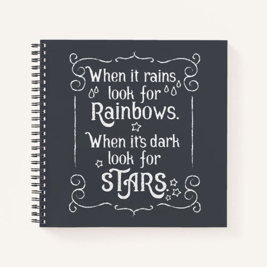 Inspireren wanneer het regent en donker | Guestboo Notitieboek (Voorkant)