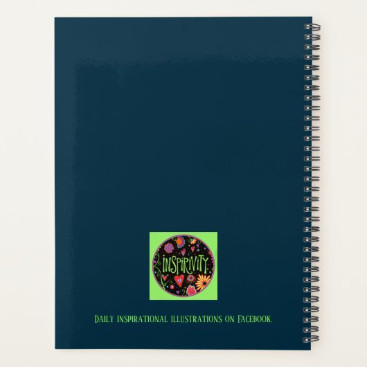 Inspireren Whimsical Kleurrijke Bloemen Plezier Tr Planner (Achterkant)