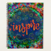 Inspireren Whimsical Kleurrijke Bloemen Plezier Tr Planner (Voorkant)