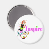 Inspireren Zeemeermin "Girly" Magnet (Voorkant / Achterkant)