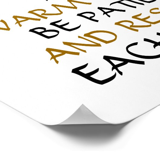 inspirerend 11X14 WALL-POSTER "HUISREGELS" Poster (Hoek)