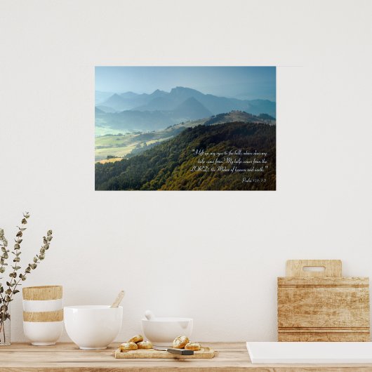 Inspirerend | 121 psalm poster (Keuken)