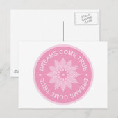 Inspirerend 3 woord citaten ~dromen komen uit~ briefkaart (Voorkant / Achterkant)