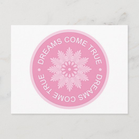 Inspirerend 3 woord citaten ~dromen komen uit~ briefkaart (Voorkant)