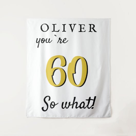 Inspirerend 60e verjaardag achtergrond wandkleed (Voorkant)