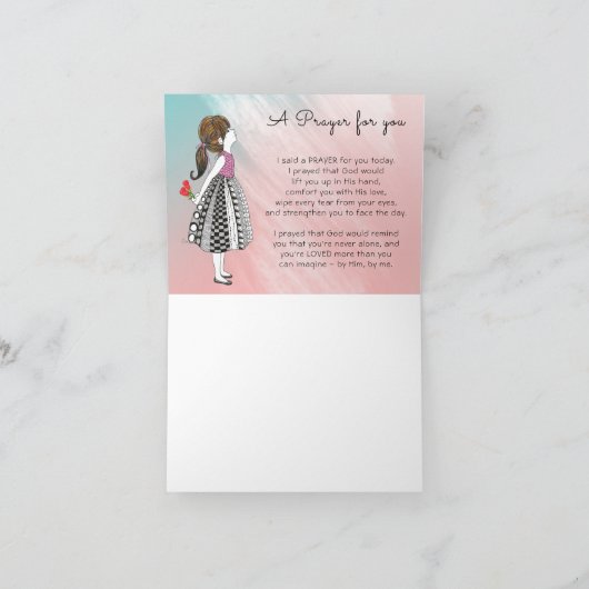 Inspirerend A gebed voor U Wenskaart Bedankkaart (Binnen)