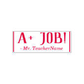 Inspirerend "A+ JOB!" Commendement Rubber Stamp Zelfinktende Stempel (Design)