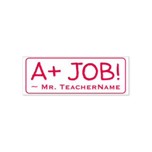 Inspirerend "A+ JOB!" Rubberstempel sorteren Zelfinktende Stempel