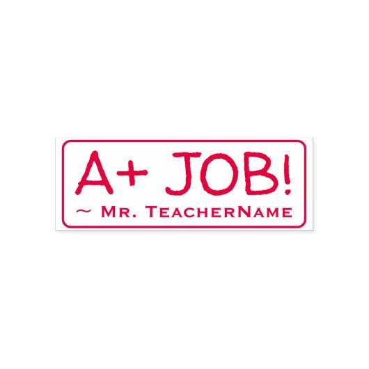 Inspirerend "A+ JOB!" Rubberstempel sorteren Zelfinktende Stempel (Design)