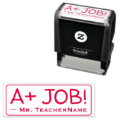 Inspirerend "A+ JOB!" Rubberstempel sorteren Zelfinktende Stempel (In situ)