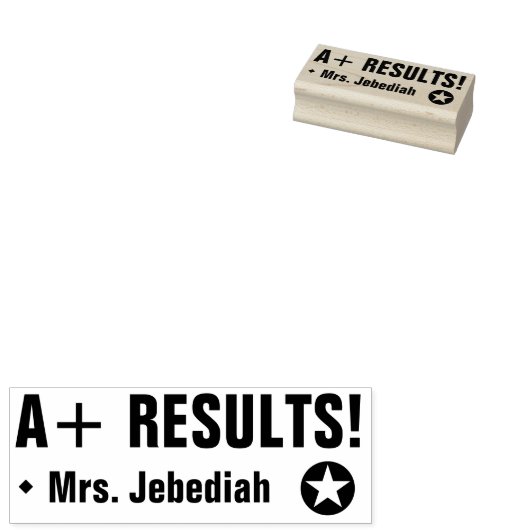 Inspirerend "A+ RESULTATEN!" Rubberstempel (Gestempeld)