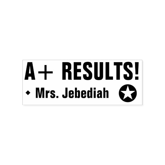 Inspirerend "A+ RESULTATEN!" Rubberstempel (Afrduk)