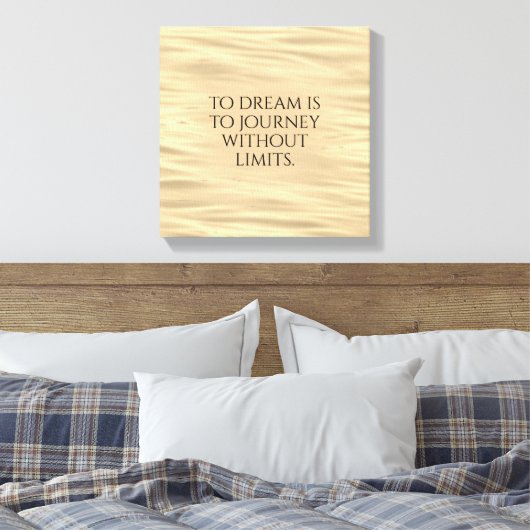 Inspirerend aan droom is naar reis ... canvas afdruk (Insitu (Slaapkamer))