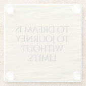 Inspirerend aan droom is naar reis ... glazen onderzetter (Achterkant)