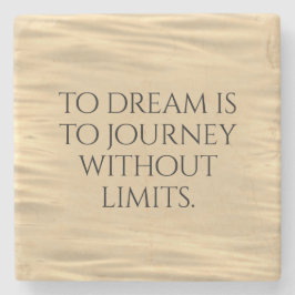 Inspirerend aan droom is naar reis ... stenen onderzetter