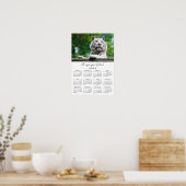 Inspirerend Aangepaste Tijger Foto 2025 Kalender Poster (Keuken)