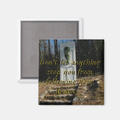 Inspirerend aanmoedigende reismagneet magneet (Voorkant / Achterkant)