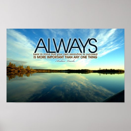 Inspirerend Abraham Lincoln Poster (Voorkant)