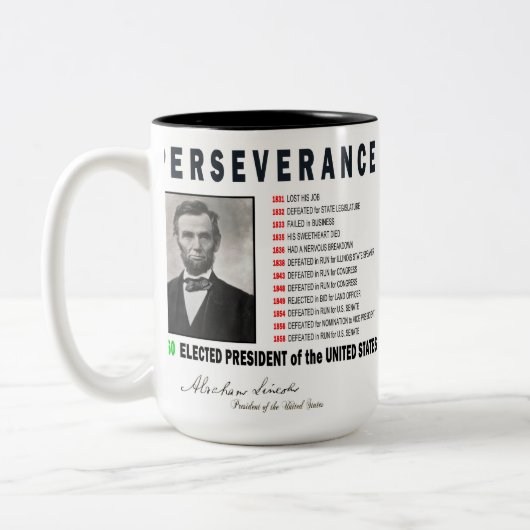 INSPIREREND ABRAHAM LINCOLN TWEEKLEURIGE KOFFIEMOK (Links)