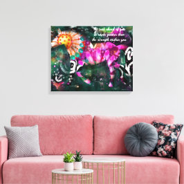 Inspirerend Abstract Paard Bloemen Canvas Afdruk