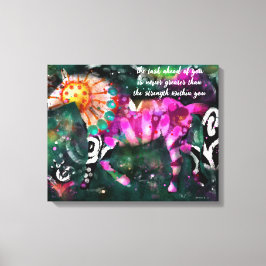 Inspirerend Abstract Paard Bloemen Canvas Afdruk