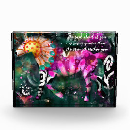 Inspirerend Abstract Paard Bloemen Fotoblokken