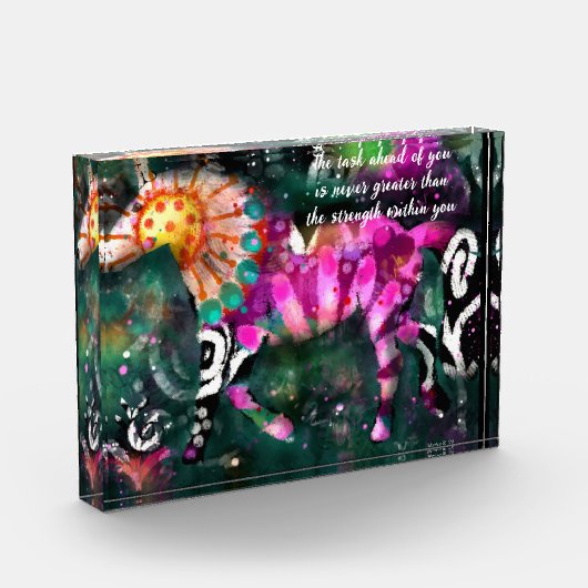 Inspirerend Abstract Paard Bloemen Fotoblokken (Links)