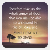 Inspirerend activeringsbijbelscripts vierkante sticker (Voorkant)